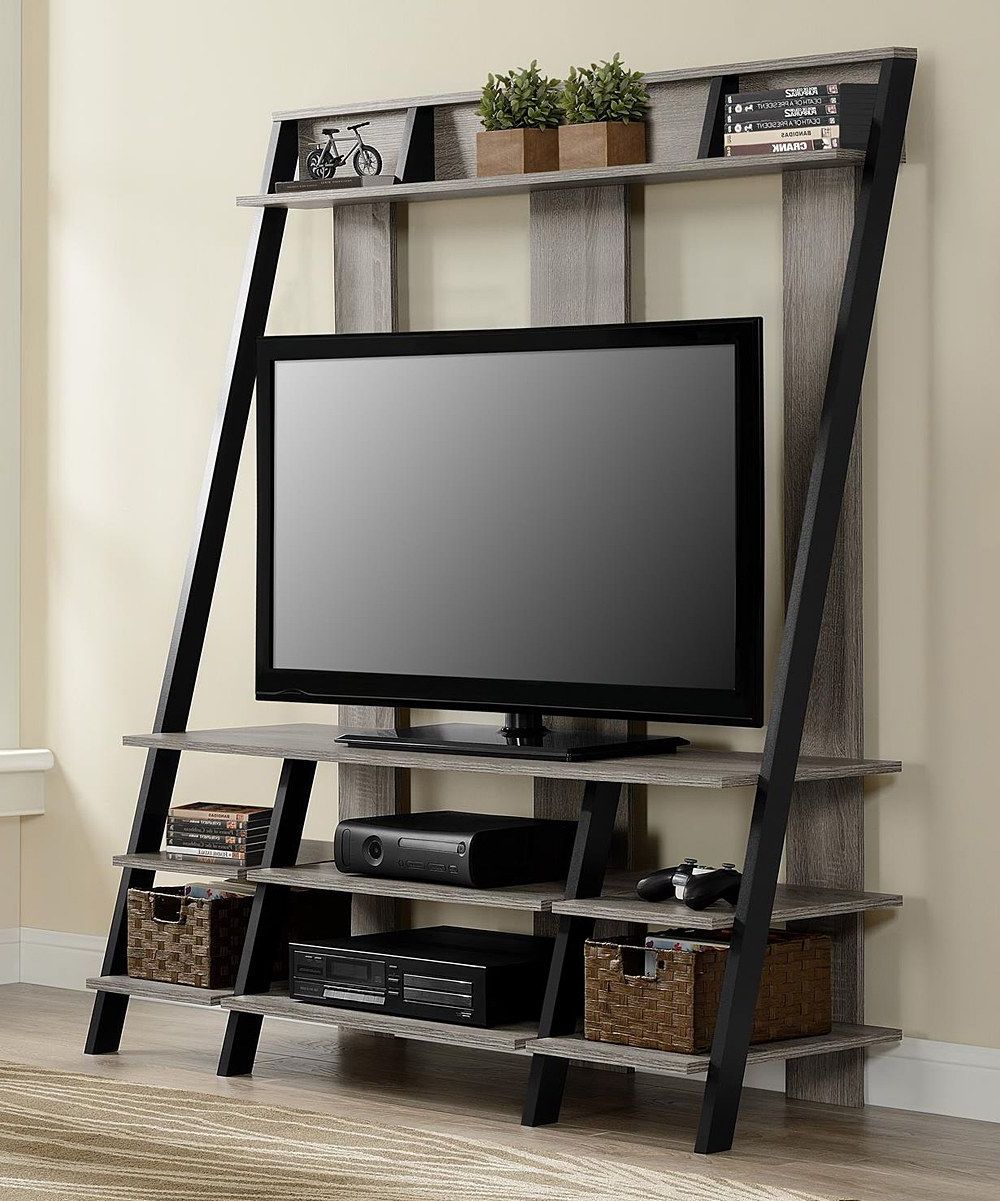 Downstairs? | Home Entertainment Centers, Altra Furniture Intended For Tiva Oak Ladder Tv Stands (View 3 of 20)