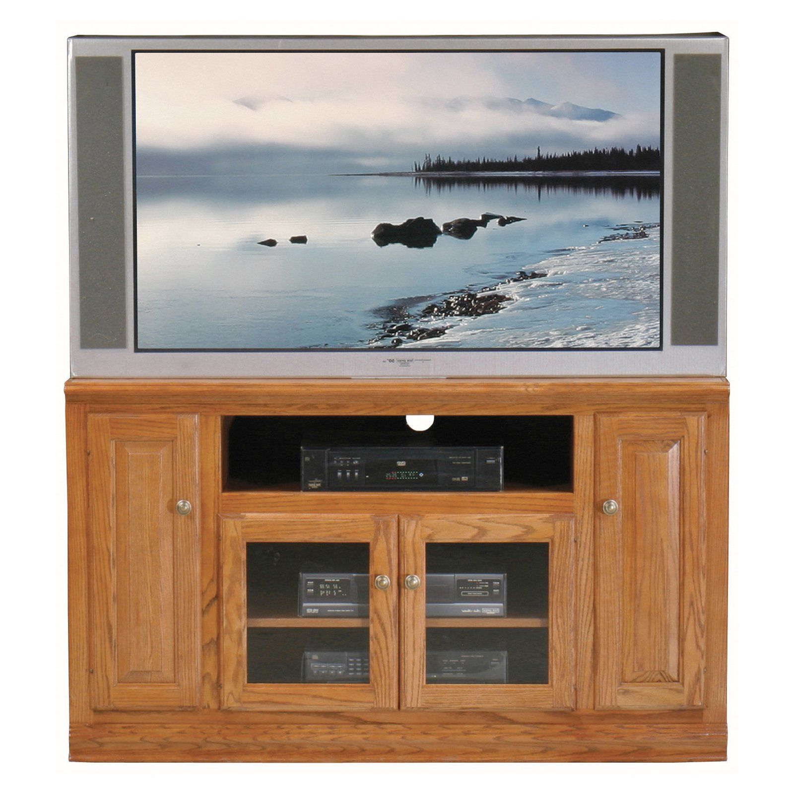 Eagle Furniture Classic Oak Thin Customizable 55 In. Tall Intended For Dillon Tv Stands Oak (Gallery 6 of 20)