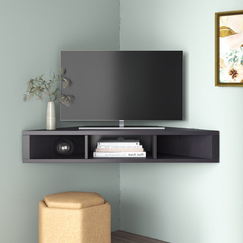 Ebern Designs French Floating Corner Tv Stand For Tvs Up For Tracy Tv Stands For Tvs Up To 50&quot; (View 7 of 20)