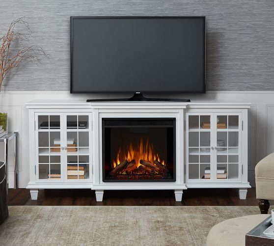 Electric Fireplace Entertainment Wall Unit – Wall Design Ideas For Twin Star Home Terryville Barn Door Tv Stands (View 12 of 20)