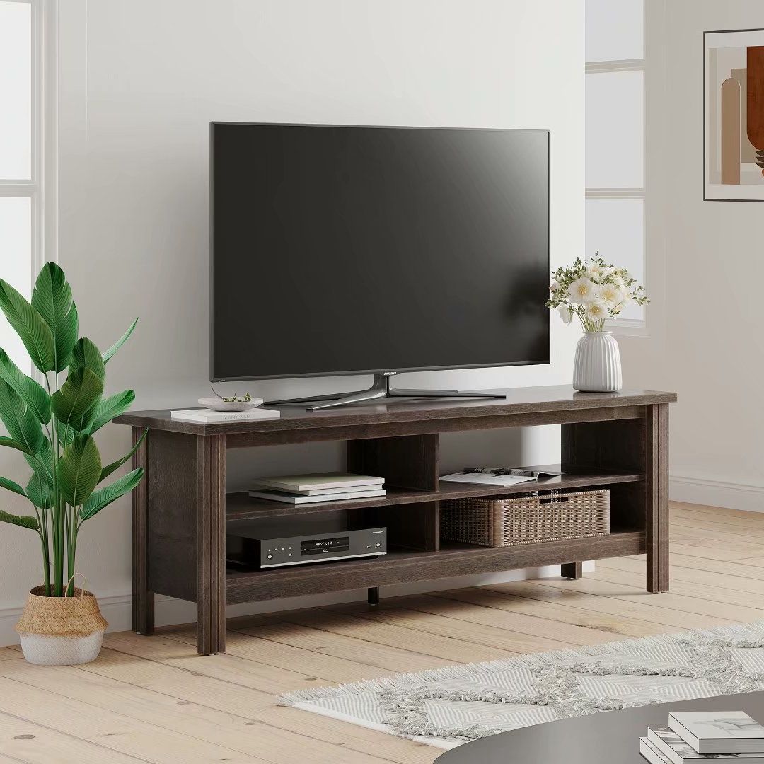 Farmhouse Tv Stand Fo Tvs Up To 65 Inch Tv Console Table Throughout Wolla Tv Stands For Tvs Up To 65" (View 3 of 20)