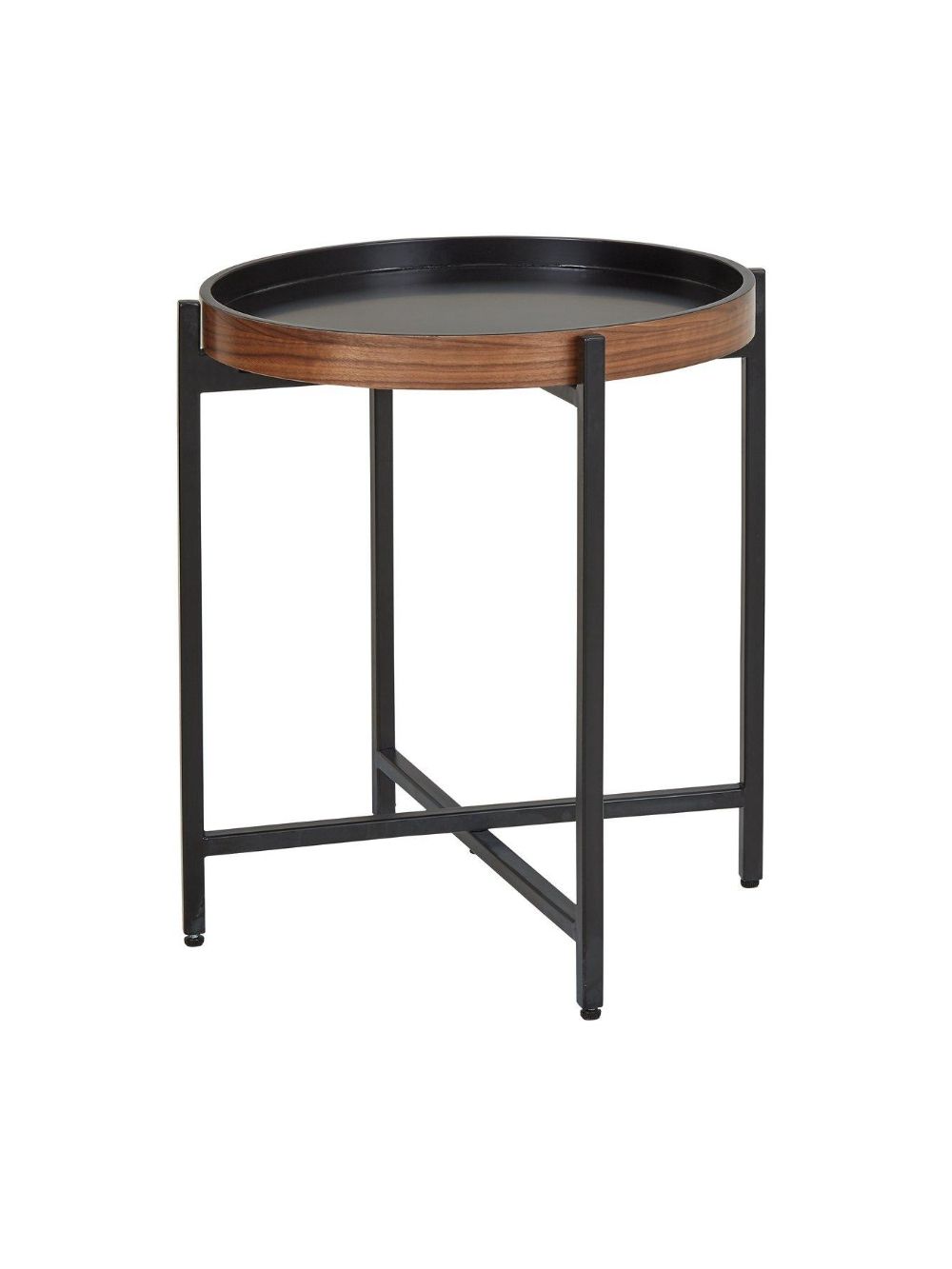 Folding Side Table | Round Metal Side Table, White Side Pertaining To Fulton Wide Tv Stands (Gallery 19 of 20)