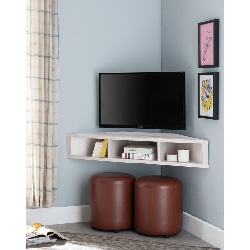 French Floating Corner Tv Stand For Tvs Up To 55" In 2020 Throughout Leonid Tv Stands For Tvs Up To 50" (Gallery 20 of 20)