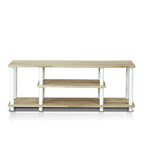 Furinno 12250r1ok/wh Turn N Tube No Tools 3d 3 Tier Within Furinno Jaya Large Tv Stands With Storage Bin (View 17 of 20)