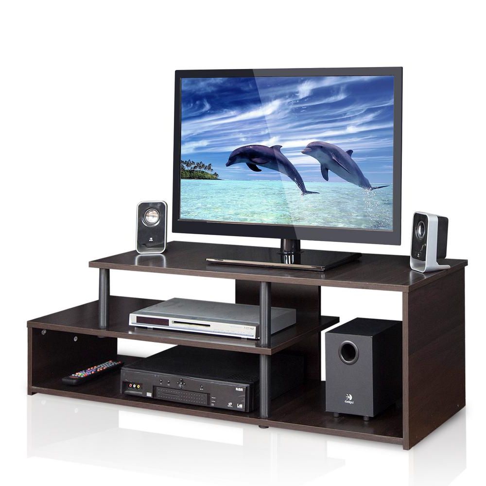 Furinno Econ Espresso Low Rise Entertainment Center Flat With Regard To Furinno Jaya Large Entertainment Center Tv Stands (Gallery 20 of 20)