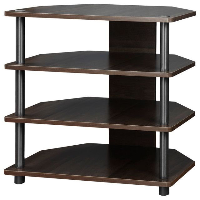 Furinno Turn N Tube 3 Tier Petite Tv Stand – Contemporary Inside Tier Entertainment Tv Stands In Black (View 15 of 20)