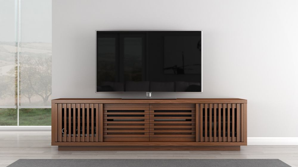 Furnitech – 82" Contemporary Rustic Tv Stand In American Throughout Astoria Oak Tv Stands (Gallery 19 of 20)