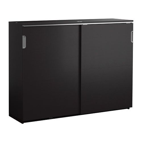 Galant Cabinet With Sliding Doors – Black Brown – Ikea Within Dark Brown Tv Cabinets With 2 Sliding Doors And Drawer (Gallery 20 of 20)