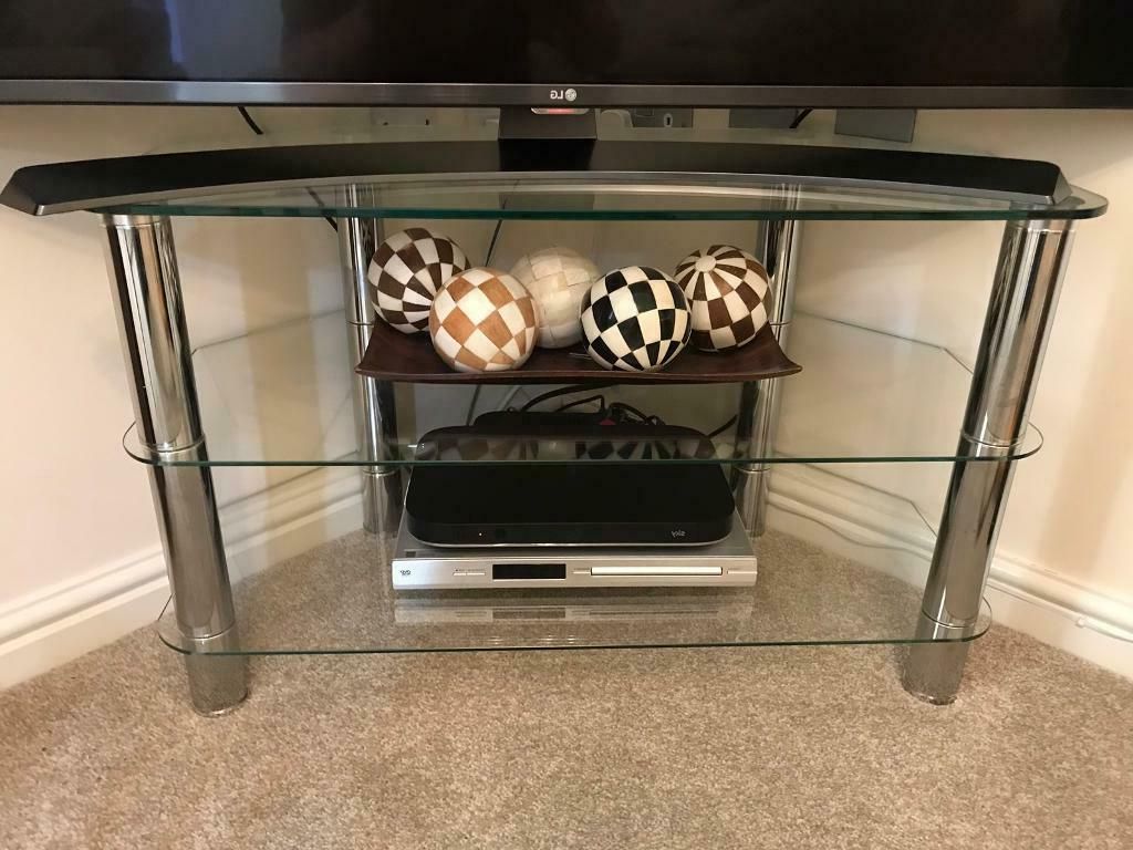 Glass Corner Tv Unit/stand | In Telford, Shropshire | Gumtree Intended For Conrad Metal/glass Corner Tv Stands (Gallery 20 of 20)