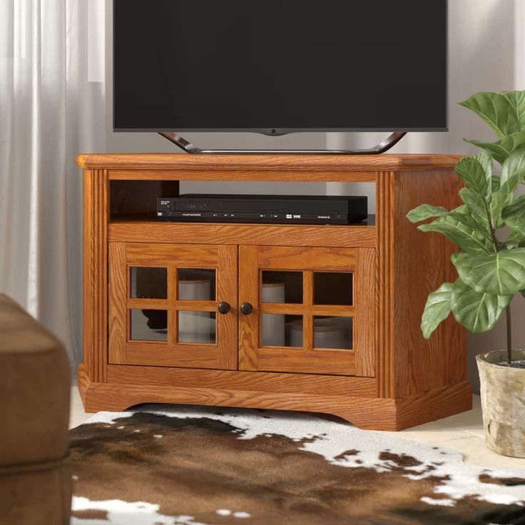 Glastonbury Solid Wood Corner Tv Stand For Tvs Up To 50 Intended For Sahika Tv Stands For Tvs Up To 55&quot; (View 4 of 20)