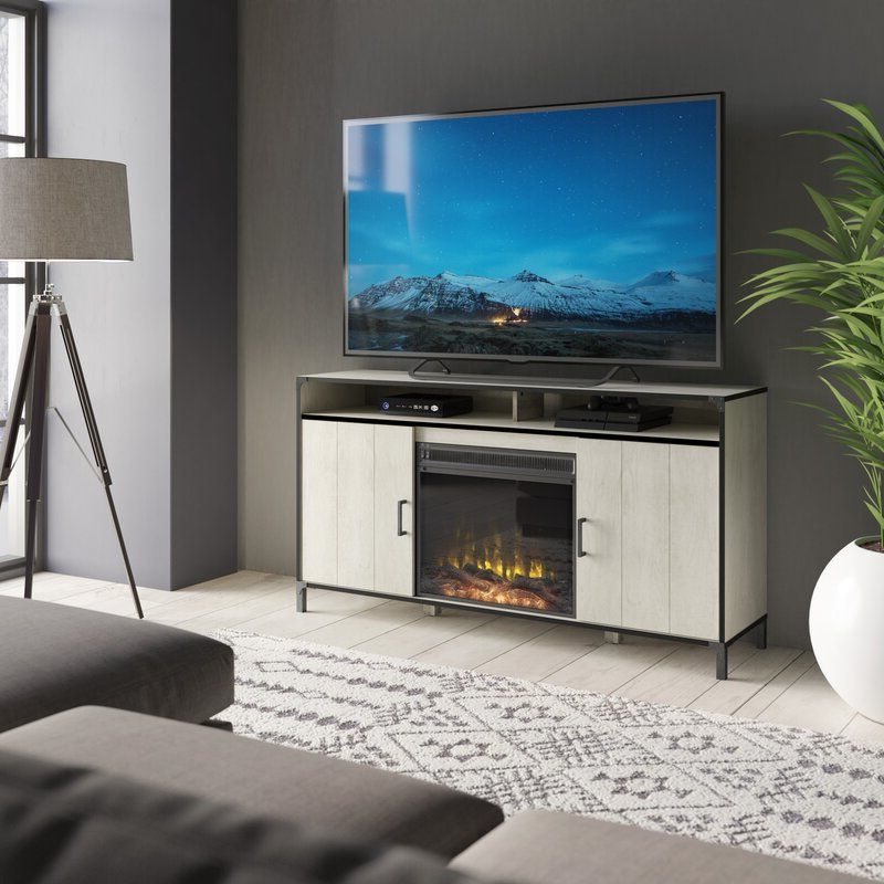 Gracie Oaks Viles Tv Stand For Tvs Up To 65" With Electric In Hetton Tv Stands For Tvs Up To 70" With Fireplace Included (Gallery 19 of 20)