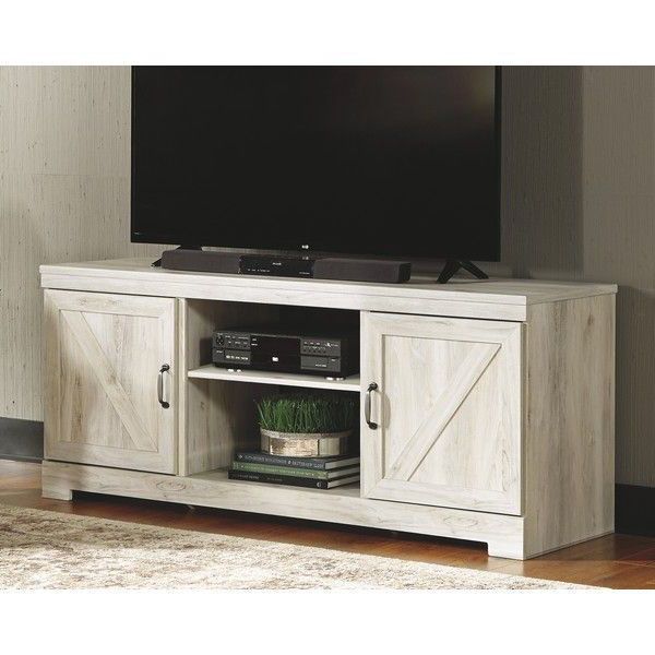 He73 Whitewash Tv Stand Intended For Farmhouse Woven Paths Glass Door Tv Stands (View 4 of 20)