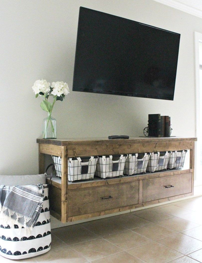 How To Build A Diy Modern Floating Vanity Or Tv Console Inside Diy Convertible Tv Stands And Bookcase (View 16 of 20)