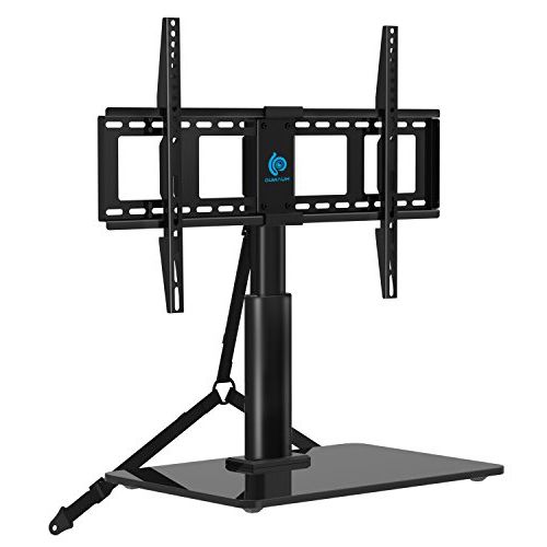 Huanuo Hn Tvs03 Universal Adjustable Table Top Tv Stands With Modern Black Universal Tabletop Tv Stands (Gallery 5 of 20)