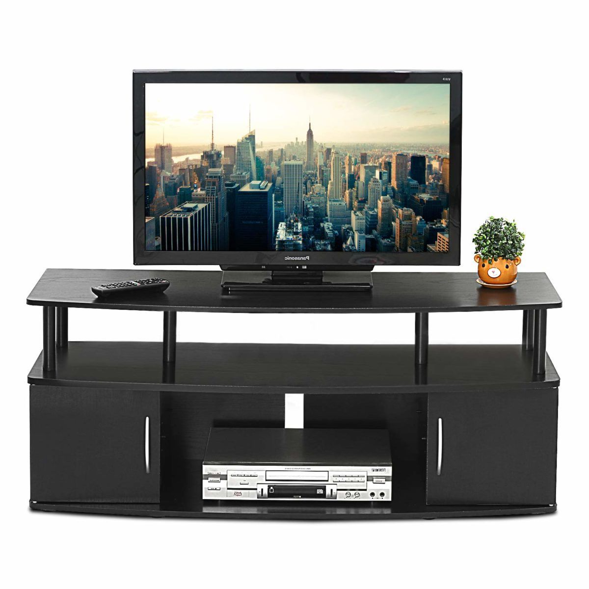 Jaya Large Entertainment Center Hold Up To 50 In Tv $50.15 Pertaining To Furinno Jaya Large Tv Stands With Storage Bin (Gallery 11 of 20)