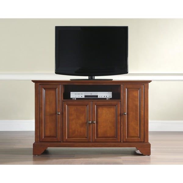 Lafayette Classic Cherry 48 Inch Tv Stand – Overstock Pertaining To Martin Svensson Home Barn Door Tv Stands In Multiple Finishes (Gallery 8 of 20)