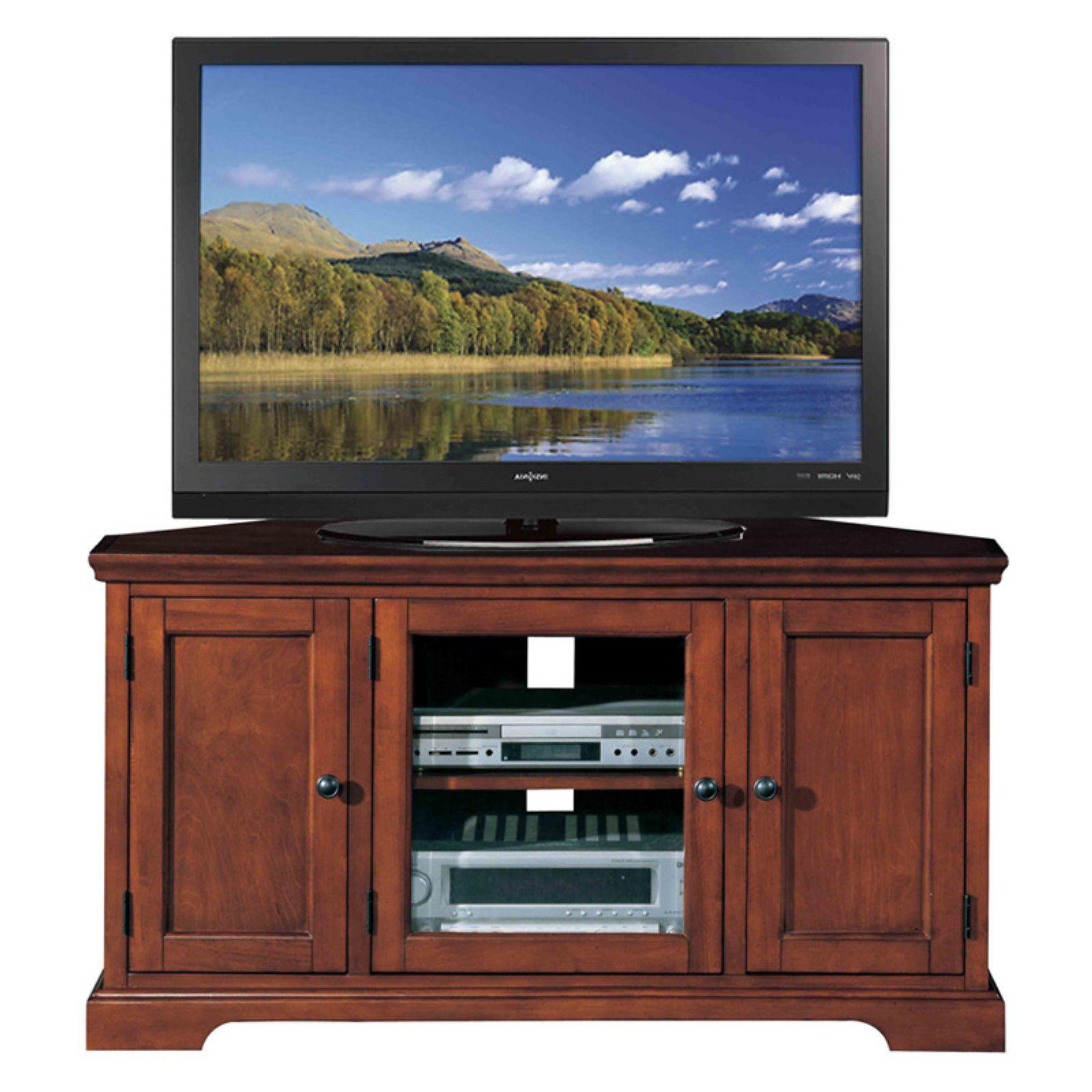 Leick Home Westwood 46" Corner Tv Stand W/storage For Tv's In Leonid Tv Stands For Tvs Up To 50" (View 3 of 20)