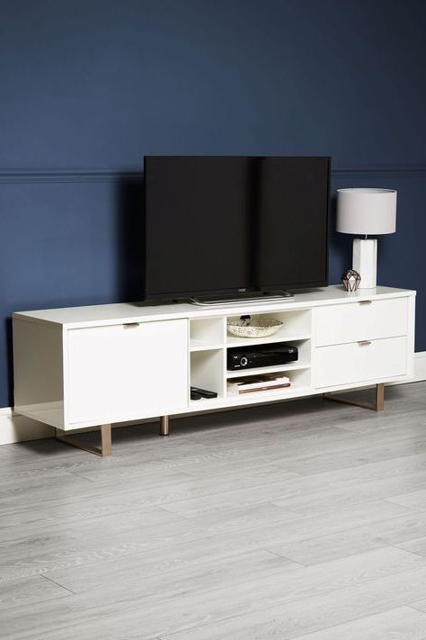 Logan Super Wide Tv Stand | White Tv Stands, White Tv Unit Within Logan Tv Stands (View 7 of 20)