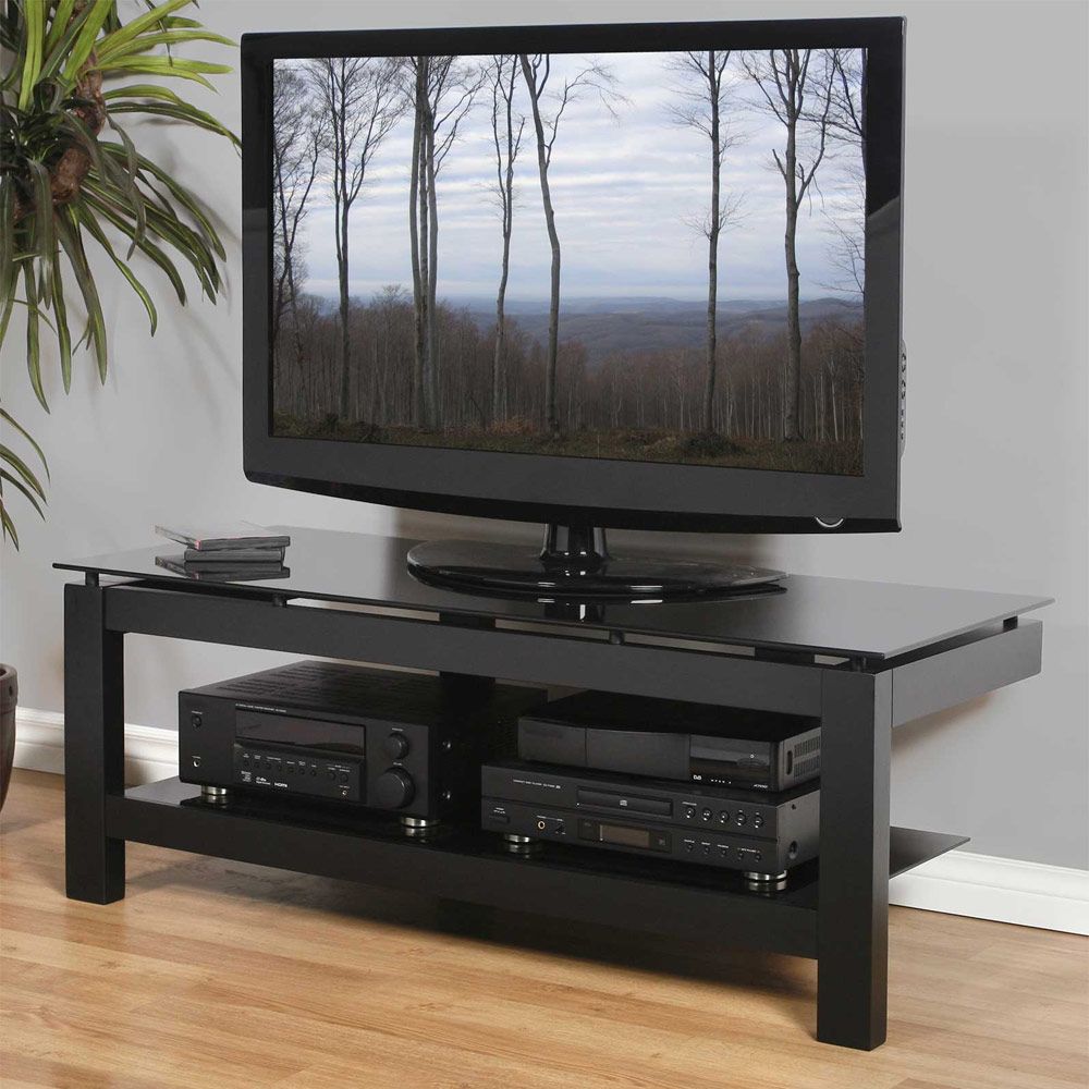 Low Profile 50 Inch Tv Stand – Black In Tv Stands Pertaining To Caleah Tv Stands For Tvs Up To 50" (Gallery 5 of 20)