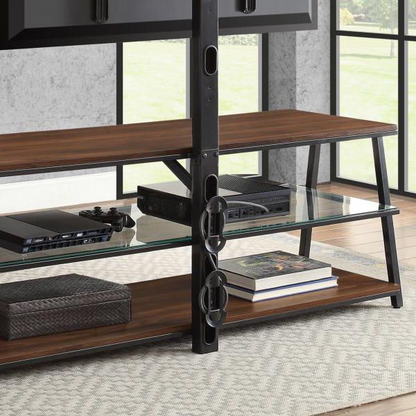 Mainstays Arris 3 In 1 Tv Stand For Televisions Up To 70 Pertaining To Mainstays Arris 3 In 1 Tv Stands In Canyon Walnut Finish (Gallery 13 of 20)