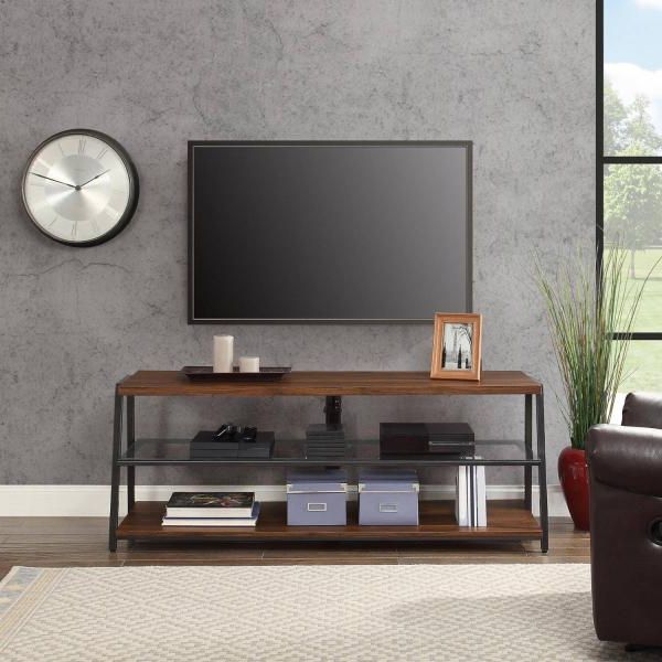 Mainstays Arris 3 In 1 Tv Stand For Televisions Up To 70 Throughout Mainstays Arris 3 In 1 Tv Stands In Canyon Walnut Finish (View 6 of 20)