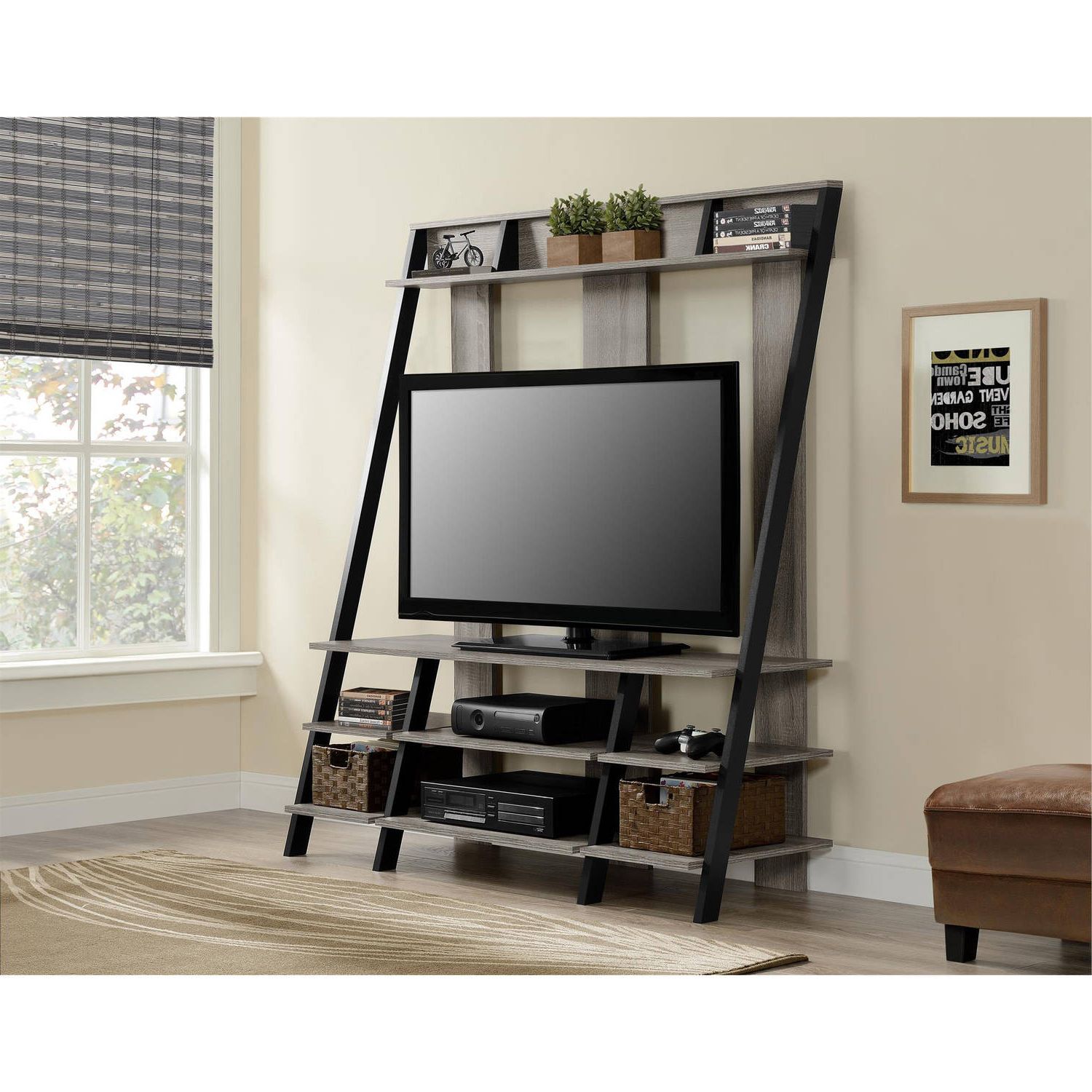 Mainstays No Tools 3 Cube Storage Entertainment Center For Within Mainstays 3 Door Tv Stands Console In Multiple Colors (View 7 of 20)