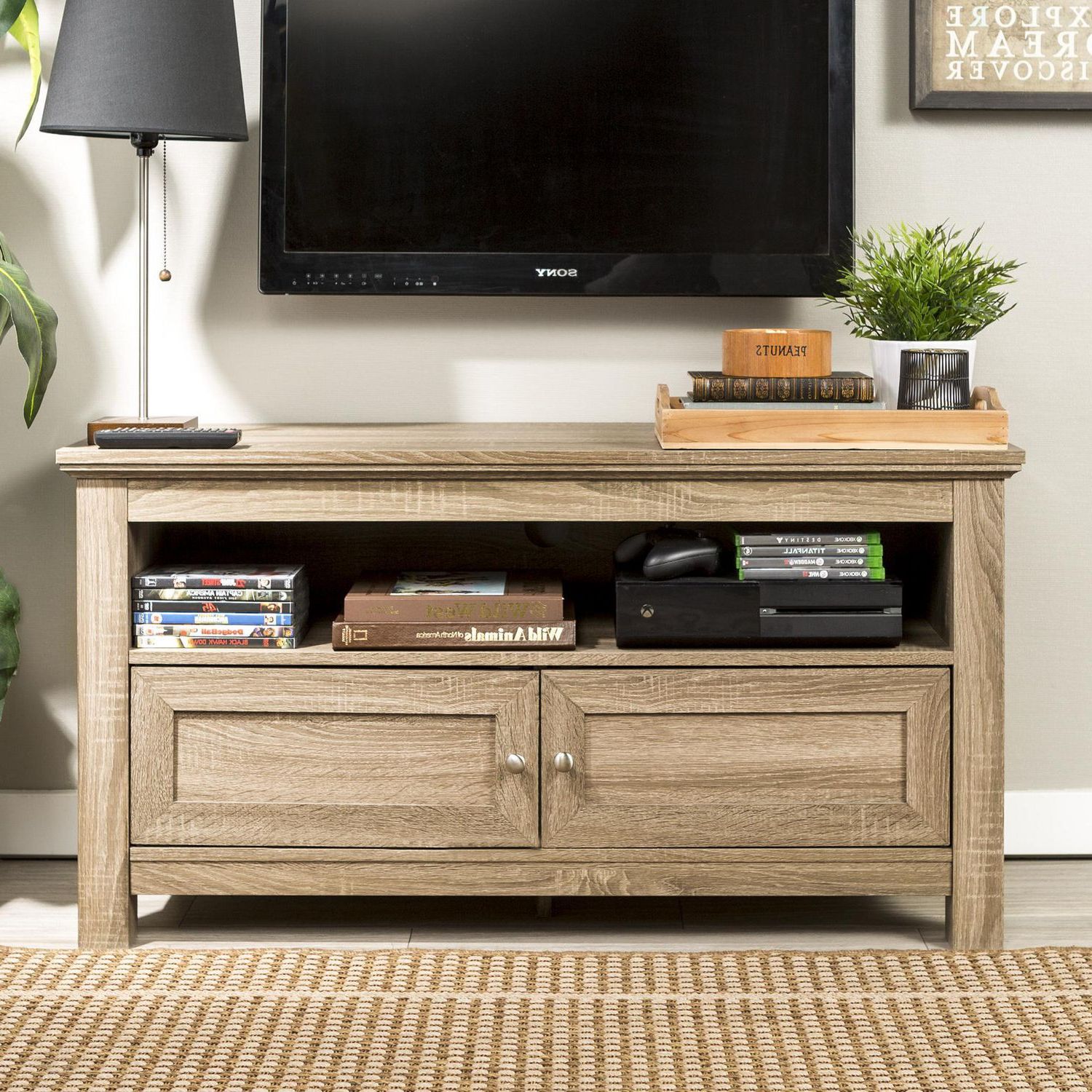 Manor Park Simple Rustic Tv Stand For Tv's Up To 48 Regarding Antea Tv Stands For Tvs Up To 48" (View 2 of 20)