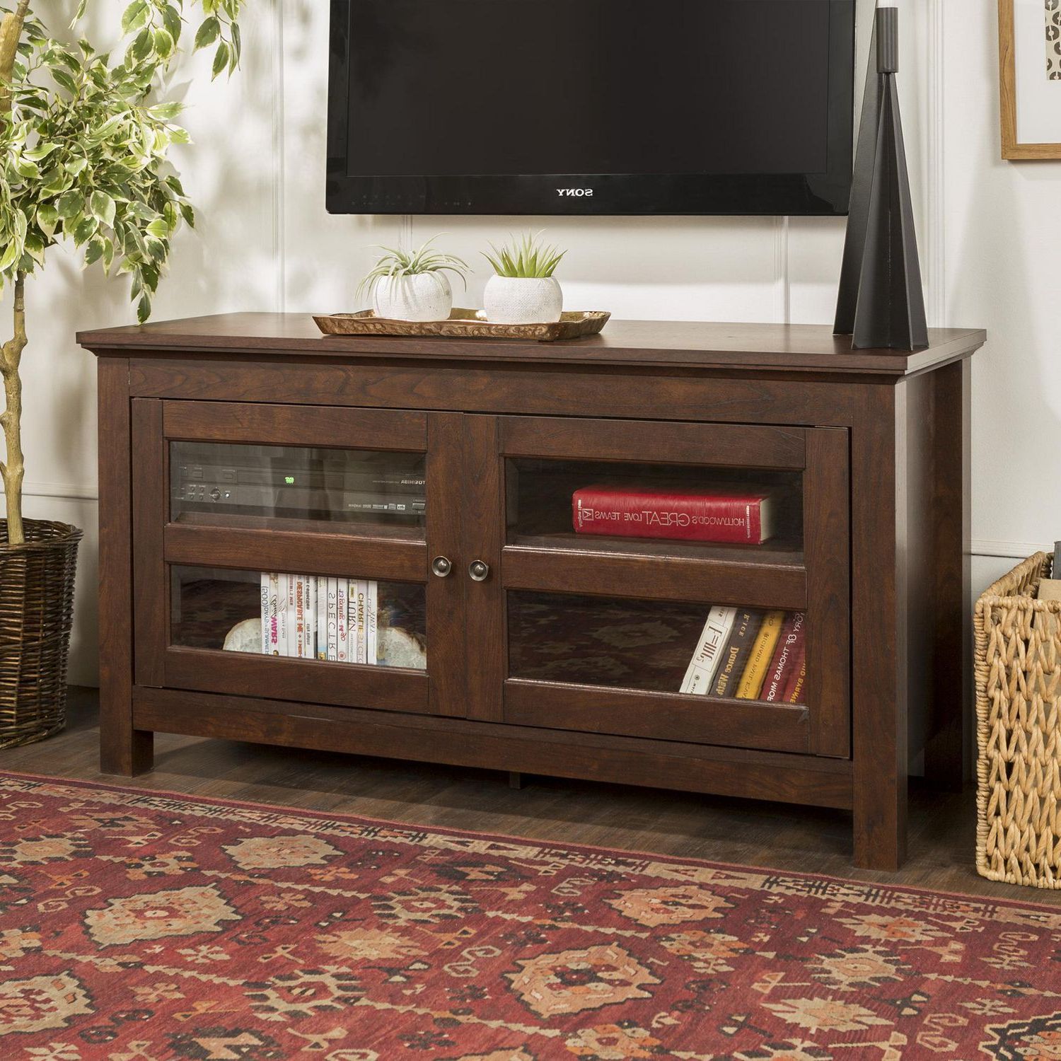 Manor Park Simple Wood Tv Stand For Tv's Up To 48 For Antea Tv Stands For Tvs Up To 48" (View 9 of 20)