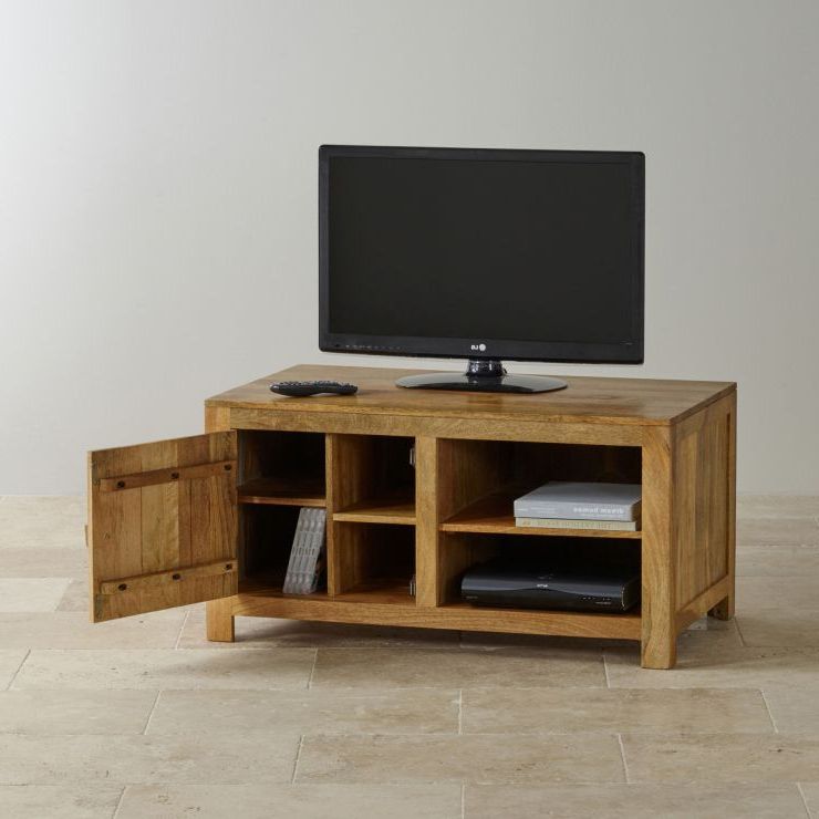Mantis Light Widescreen Tv + Dvd Cabinet In Natural Solid For Kemble For Tvs Up To 56 (Gallery 9 of 20)