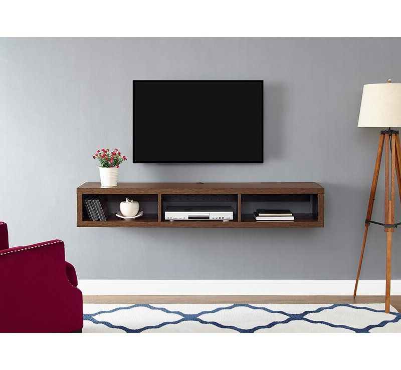 Martin Home Furnishings Shallow Wall Mounted Tv Stand For With Regard To Ezlynn Floating Tv Stands For Tvs Up To 75" (Gallery 2 of 20)