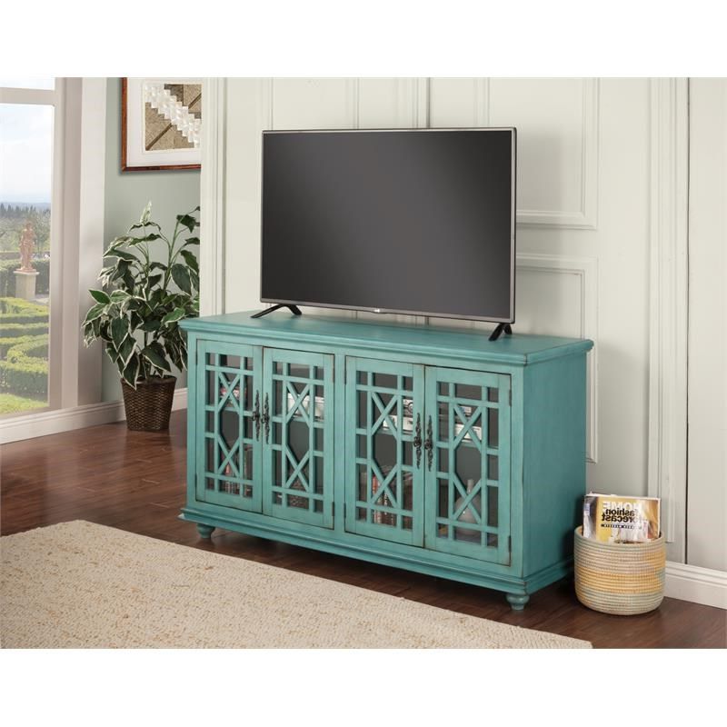 Martin Svensson Home Jules 63" Tv Stand Teal Green Finish Throughout Jule Tv Stands (Gallery 20 of 20)