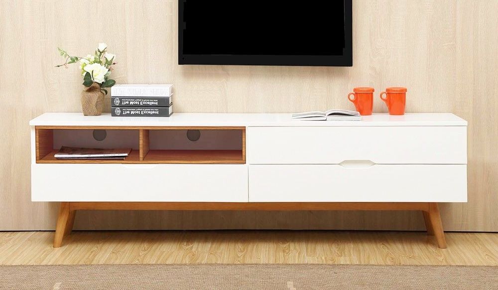 Media Unit 398 | White Tv Unit, Wooden Tv Stands, White Tv Inside Hannu Tv Media Unit White Stands (View 7 of 20)
