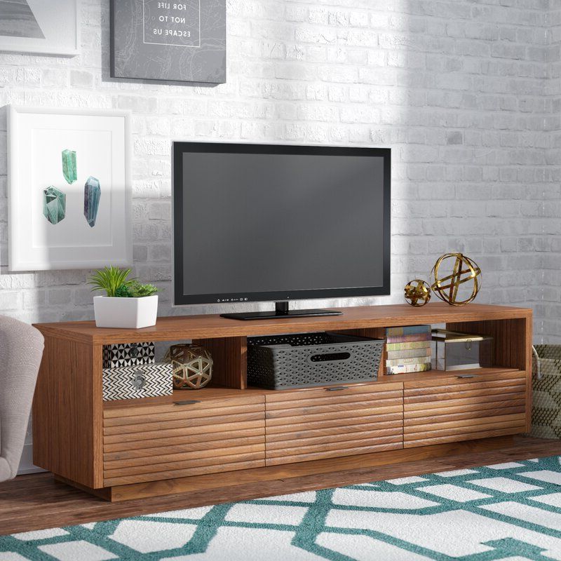 Mercury Row Posner 72.4" Tv Stand & Reviews | Wayfair Regarding Farmhouse Tv Stands For 75&quot; Flat Screen With Console Table Storage Cabinet (Gallery 11 of 20)