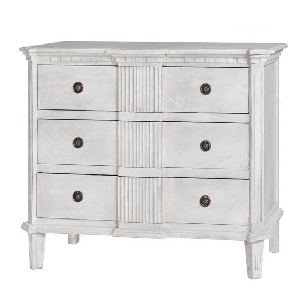 Mia Fluted Three Drawer Chest | Savvy Furniture Pertaining To Rey Coastal Chic Universal Console 2 Drawer Tv Stands (Gallery 20 of 20)