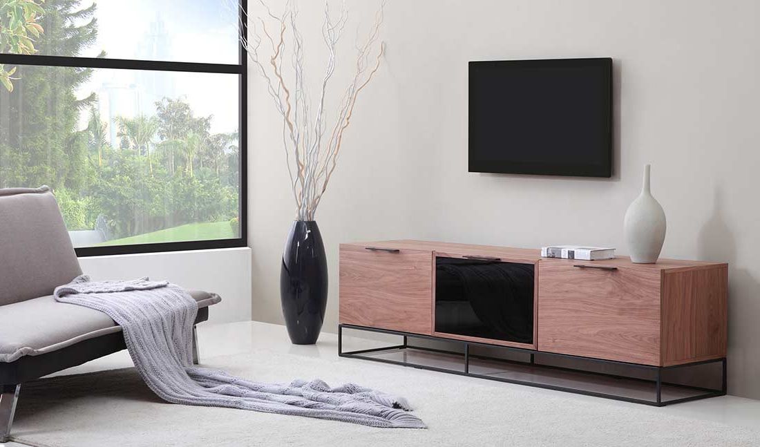 Modern Cream Black Tv Stand Bm35 | Tv Stands With Modern Black Tabletop Tv Stands (View 15 of 20)