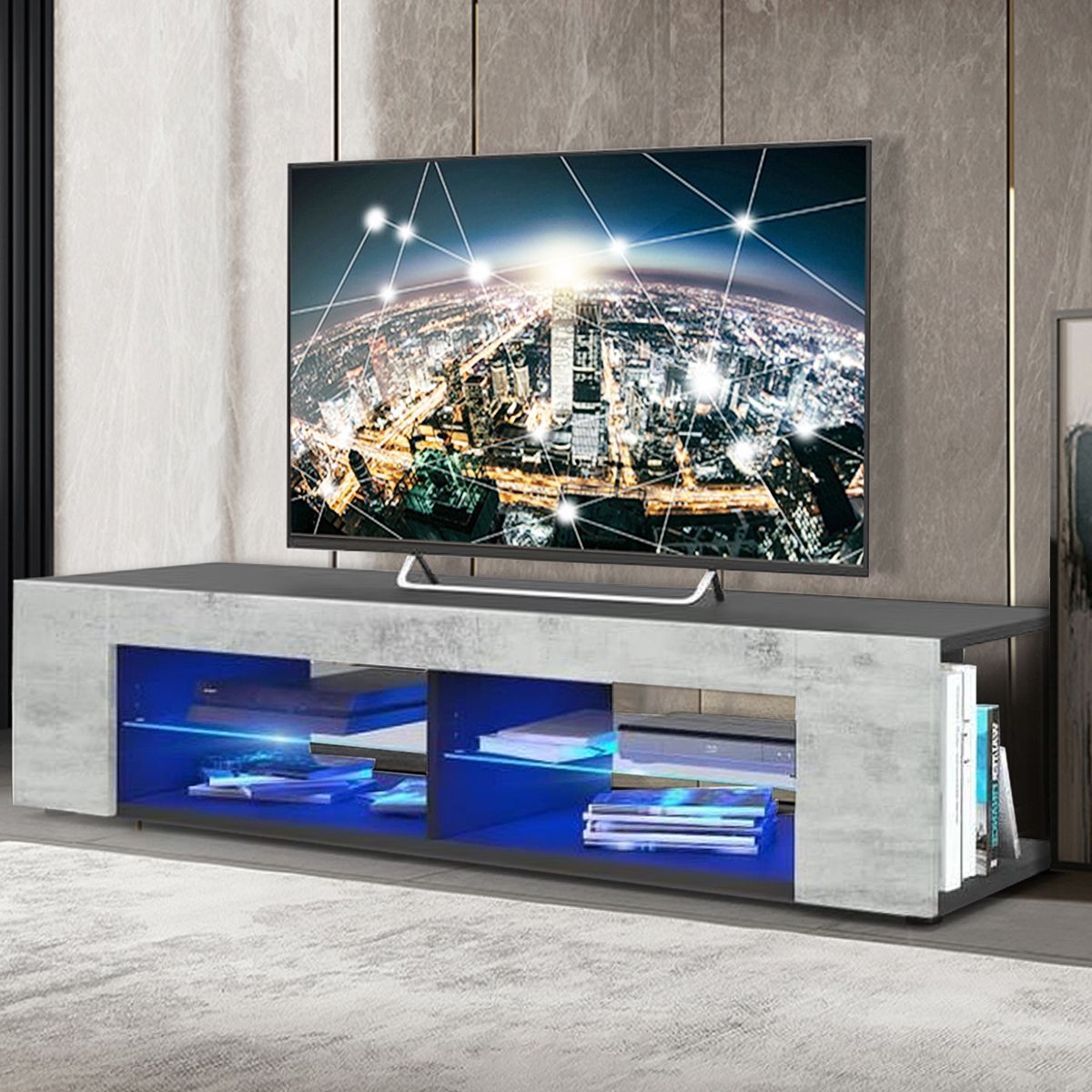 Modern Led Tv Stand Tv Cabinet For Tvs Up To 65", With Regarding Brigner Tv Stands For Tvs Up To 65&quot; (Gallery 13 of 20)