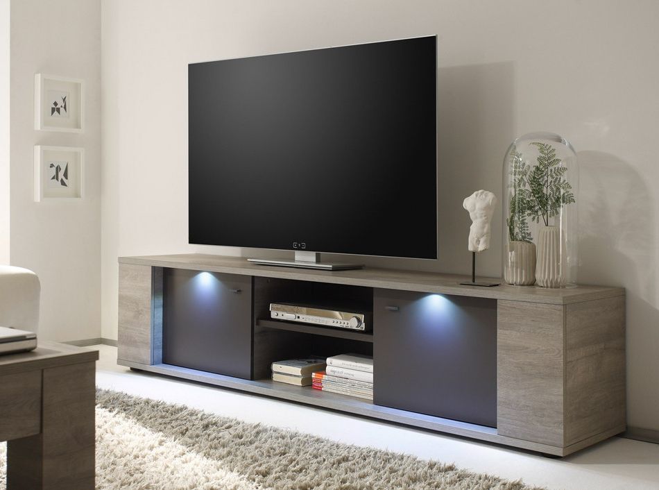 Modern Tv Stand Sidney Largelc Mobili With Regard To Carbon Extra Wide Tv Unit Stands (View 7 of 20)