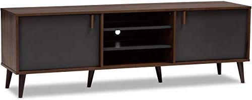 New Baxton Studio 148 8669 Amz Salubelle Tv Stand, Walnut For Winsome Wood Zena Corner Tv &amp; Media Stands In Espresso Finish (View 3 of 20)