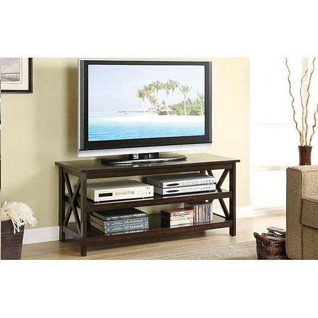 Oak Dark Walnut Finish Tv Stand And Media Console – Free With Tribeca Oak Tv Media Stand (Gallery 17 of 20)