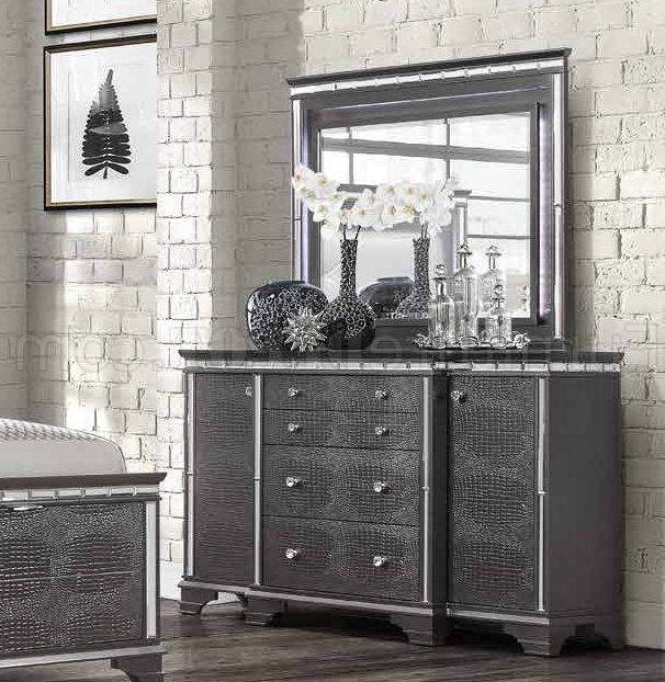 Penelope Bedroom In Metallic Greyglobal W/options For Penelope Dove Grey Tv Stands (Gallery 19 of 20)