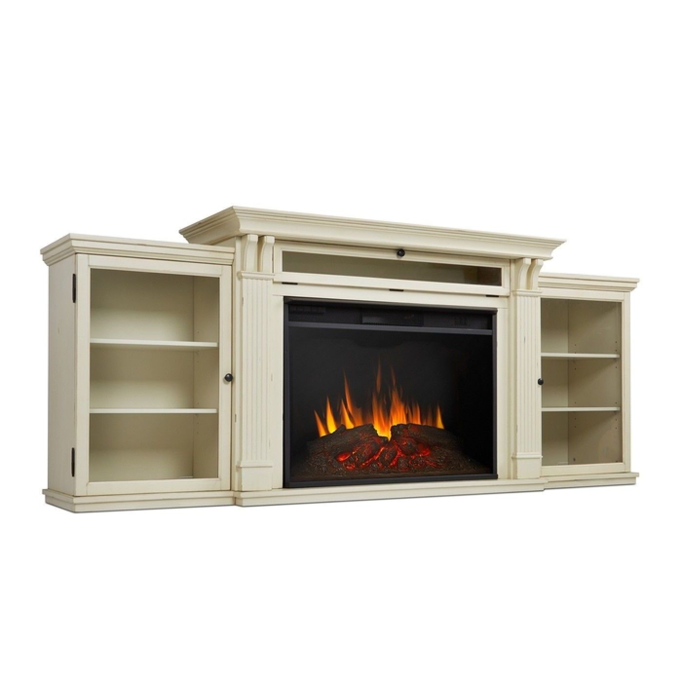 Realflame Tracey Grand Distressed White Media Electric With Regard To Fireplace Media Console Tv Stands With Weathered Finish (View 16 of 20)