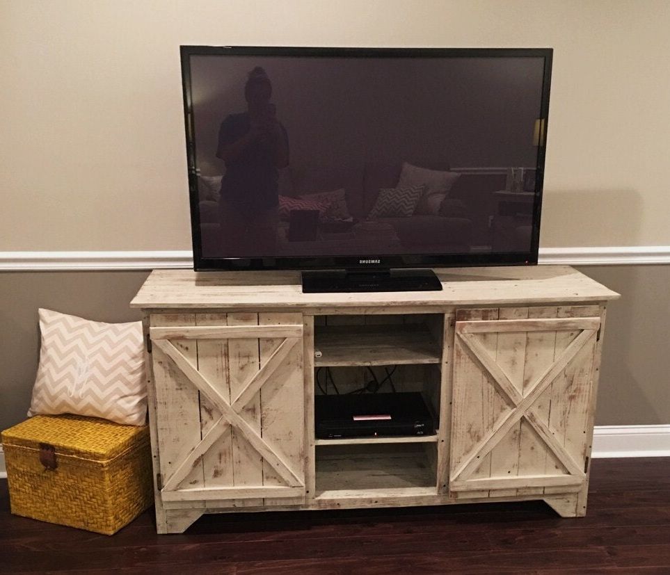 Reclaimed Wood Media Console/entertainment Center/tv Regarding Entertainment Center Tv Stands Reclaimed Barnwood (View 4 of 20)