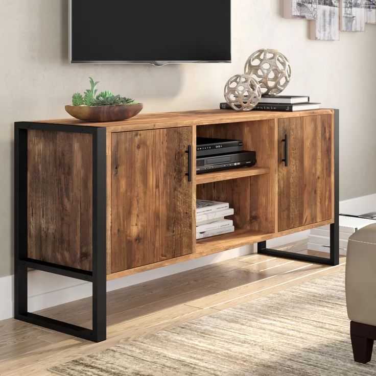Rochester Tv Stand For Tvs Up To 65" In 2020 | Solid Wood Inside Giltner Solid Wood Tv Stands For Tvs Up To 65&quot; (Gallery 1 of 20)