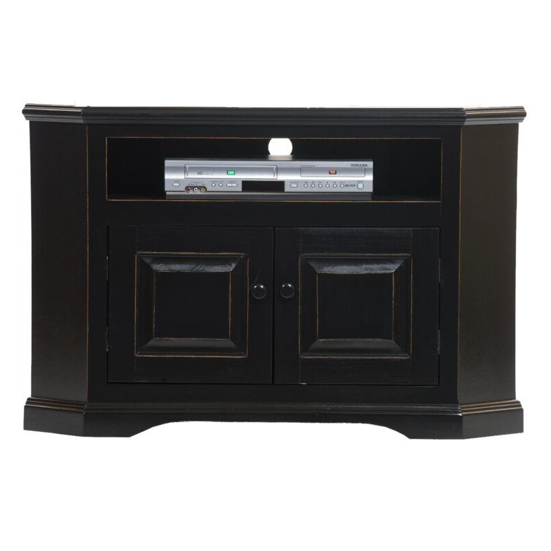 Rosalind Wheeler Boltongate Solid Wood Corner Tv Stand For Throughout Giltner Solid Wood Tv Stands For Tvs Up To 65&quot; (View 9 of 20)