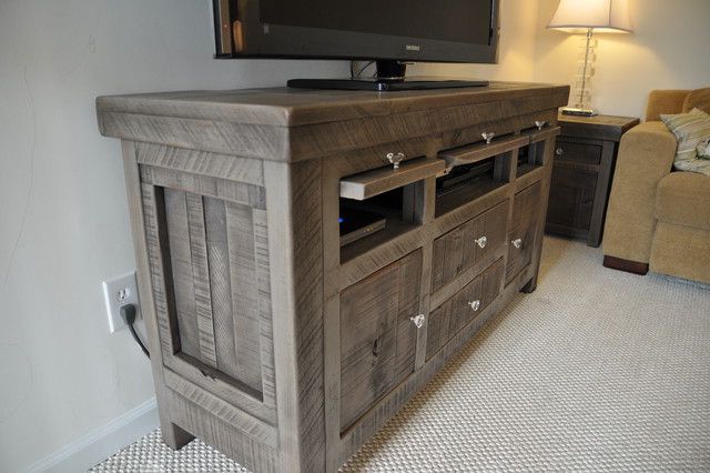 Rustic Entertainment Console  Rustic Slate Gray With Modern Farmhouse Fireplace Credenza Tv Stands Rustic Gray Finish (Gallery 18 of 20)