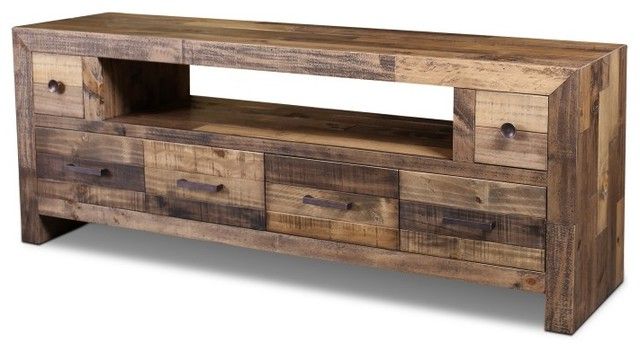 Rustic Style Fulton Tv Stand, 72" – Rustic – Entertainment Inside Fulton Tv Stands (Gallery 3 of 20)