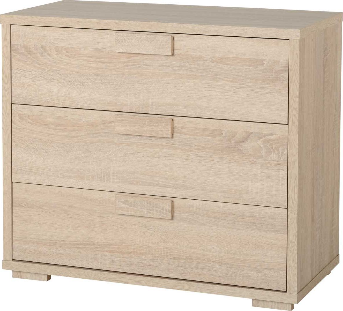 Seconique Cambourne 3 Drawer Chest Sonoma Oak Effect Within Cambourne Tv Stands (View 8 of 20)