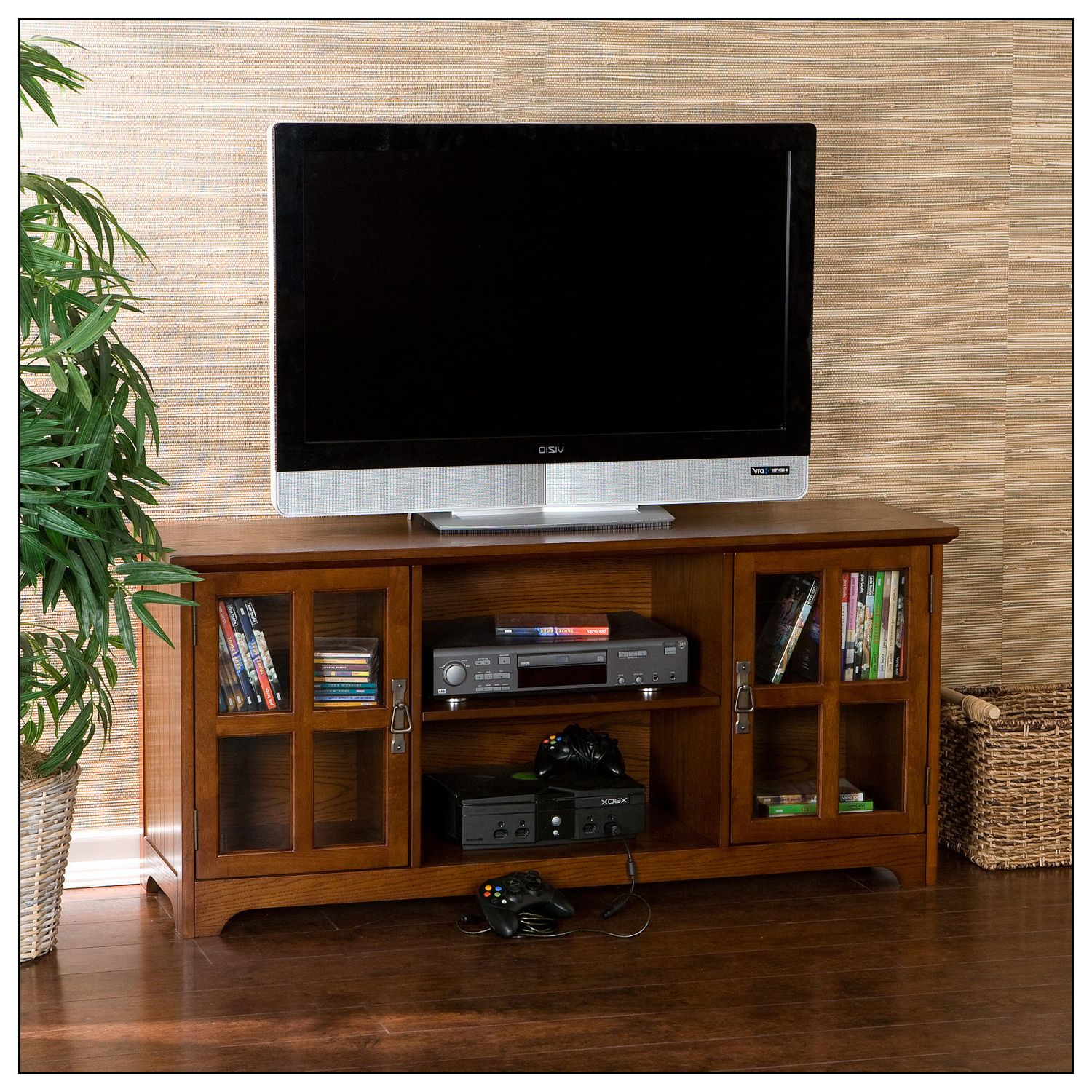 Sei Tv Stand For Most Flat Panel Tvs Up To 50" Mission Oak Throughout Caleah Tv Stands For Tvs Up To 50" (Gallery 11 of 20)