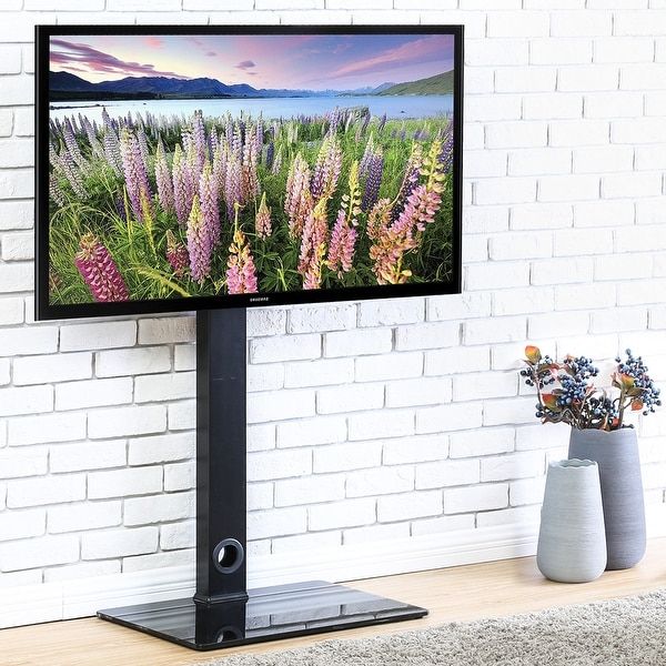 Shop Fitueyes Universal Tv Stand Base With Swivel Mount Throughout Sahika Tv Stands For Tvs Up To 55&quot; (Gallery 19 of 20)