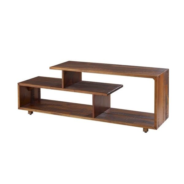 Shop Offex 60" Urban Industrial Rustic Solid Pine Wood Tv Pertaining To Urban Rustic Tv Stands (View 17 of 20)